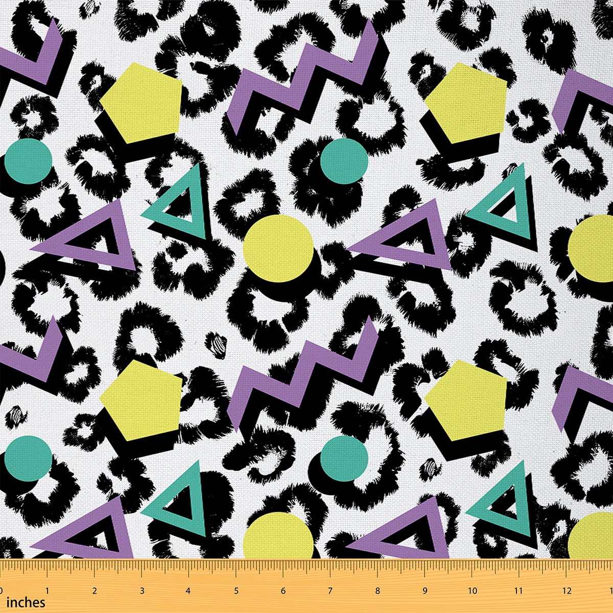 Manfei Rug Manfei 70s Memphis Fabric by the Yard (3 Yards), Abstract Geometric ...