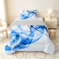 thumbnail image 1 of Manfei Abstract Artwork Twin Comforter Sets, Gradient Bedding Set, Blue, Gray Reversible 2pcs, 1 Comforter and 1 Pillowcase, 1 of 6