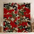 thumbnail image 1 of Manfei Abstract Camouflage Blackout Curtains Set of 2 (52x84 Each), Red Brown Camo Window Curtains, Military Patriotic Theme Curtains and Drapes, Luxury Bedroom Decor, 1 of 6