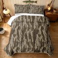 thumbnail image 1 of Manfei Abstract Camouflage Quilt Full, Mid Century Camo Full Bedspread Sets, Coyote Brown, 3 Pieces, 1 Coverlet and 2 Pillowcases, 1 of 7