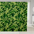 thumbnail image 1 of Manfei Abstract Camouflage Shower Curtain 72Wx72L, Countryside Camo Shower Curtain 72Wx72L, Lime Green, 1 of 5