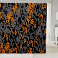 thumbnail image 1 of Manfei Abstract Camouflage Shower Curtain 72Wx72L, Old Fashion Camo Shower Curtain 72Wx72L, Dimgray Orange, 1 of 5