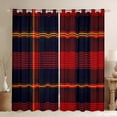 thumbnail image 1 of Manfei Abstract Checkered Blackout Curtains Set of 2 (52x84 Each) for Boys Girls,Geometric Stripes Plaid Window Curtains,Retro Vintage Style Curtains and Drapes,Microfiber Bedroom Decor, 1 of 6
