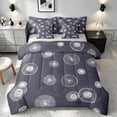 thumbnail image 1 of Manfei Abstract Circle Full Size Bedding Sets, Modern Art Full Size Bed in a Bag, White Dark Gray, Gray Reversible 7pcs, 1 of 6
