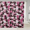thumbnail image 1 of Manfei Abstract Duck Camo Shower Curtain 72Wx72L, Countryside Camouflage Shower Curtain 72Wx72L, Dusty Pink, 1 of 5