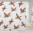 thumbnail image 1 of Manfei Abstract Duck Camo Shower Curtain 72Wx84L, Contemporary Art Camouflage Bathroom Shower Curtain, White Tan, 1 of 5