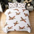 thumbnail image 1 of Manfei Abstract Duck Camo Twin Quilt Set, Contemporary Art Camouflage Twin Coverlet Set, White Tan, 2 Pieces, 1 Bedspread and 1 Pillowcase, 1 of 7