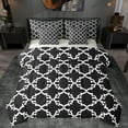 thumbnail image 1 of Manfei Abstract Geometric Floral 7-Piece Twin Bedding Sets,Boho Exotic Style Bedding Comforter Set,White Black Sheet Sets For Men Women,Breathable Home Decor Reversible, 1 of 8