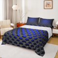 thumbnail image 1 of Manfei Abstract Geometric Geometry Bed Sheets,Stereoscopic Dense Holes King Sheets,Blue Black Sheet Set,Lightweight Room Decoration,4-Piece, 1 of 7