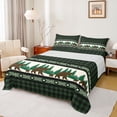 thumbnail image 1 of Manfei Abstract Geometric Grid Bed Sheets,Safari Bear Green Pine King Sheets,Country Farmhouse Lodge Sheet Set For Teens,Super Cozy Room Decor,4pcs, 1 of 7