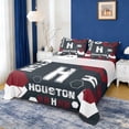 thumbnail image 1 of Manfei Abstract Geometric Hockeycomb Full Size Sheets,White Letter H Bed Sheets,Red Black White Sheet Sets For Kids,Lightweight Room Decoration,4-Piece, 1 of 7