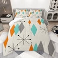 thumbnail image 1 of Manfei Abstract Geometric Rhombus Queen Comforter Set,Modern Minimalist Aesthetic Bedding Sets,Orange Beige Blue Bedding Comforter Set For Girls Boys,Super Cozy Room Decor Reversible,3-Piece, 1 of 8