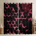 thumbnail image 1 of Manfei Abstract Geometric Geometric Blackout Curtains,Honeycomb Hexagon Curtains Pack of 2 (38x45 Each),Dered Black Window Curtains For Boy Kid,Breathable Home Decor, 1 of 6