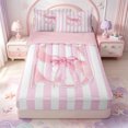 thumbnail image 1 of Manfei Abstract Line Art Zipper Full Size Comforter Sets with Fitted Sheet and 2 Pillowcases,Pink Cute Monogrammed S Zipper Bedding Set,Pink Reversible,4 Pieces, 1 of 7