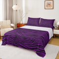 thumbnail image 1 of Manfei Abstract Lines 4-Piece Full Size Sheets,Zebra Print Bed Sheets,Animal Print Lightweight Sheet Sets,Stripes Bedroom Decorative, 1 of 7