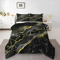 thumbnail image 1 of Manfei Abstract Marble 2pcs Bedding Comforter Set,Black Golden Twin Comforter Sets,Stone Pattern Breathable Bedding Set,Lightweight Marbling Room Decor,Reversible, 1 of 8