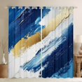 thumbnail image 1 of Manfei Abstract Marble Texture Blackout Curtains Set of 2 (52x84 Each),Modern Graffiti Art Window Curtains,Gold Blue White Curtains and Drapes For Men Women,Luxury Bedroom Decor, 1 of 6