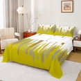 thumbnail image 1 of Manfei Abstract Oil Painting Twin Sheet Sets 3pcs, Yellow Gold Ombre Twin Fitted Sheet, Watercolor Brush Strokes Flat Sheet, Ultra Soft Home Decor, 1 of 7