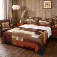 thumbnail image 1 of Manfei Abstract Ombre Rectangle Queen Sheets, Brown Black Beige Queen Sheet Sets, Black Reversible 4pcs1 Flat Sheet + 1 Fitted Sheet + 2 Pillowcases, 1 of 6