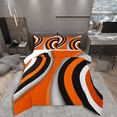 thumbnail image 1 of Manfei Abstract Stripes 2pcs Bedding Comforter Set,Black Orange Twin Comforter Sets,Geometric Theme Breathable Bedding Set,Breathable Geometric Home Decor,Reversible, 1 of 8