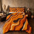 thumbnail image 1 of Manfei Abstract Swirl Queen Comforter Set, Burnt Orange Comforter Sets Queen, Black Reversible 3 Pieces, 1 Comforter and 2 Pillowcases, 1 of 6