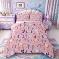 thumbnail image 1 of Manfei Adorable Axolotl Full Size Comforter Sets,Watercolor Salamander Print Bedding Comforter Set,Pink Reversible,3-Piece,1 Comforter and 2 Pillowcases, 1 of 7