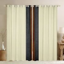 Manfei Adult Minimalism Black Out Curtains, Modern Abstract Geometric Curtains Pack of 2 (42x63 Each), Chic Stripes Bedroom Curtains, Window Curtains Home Decor