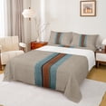 thumbnail image 1 of Manfei Adult Minimalism Twin Sheet Sets, Modern Abstract Geometric Twin Fitted Sheet, Chic Stripes Flat Sheet, Ultra Soft Home Decor, 3pcs, 1 of 7
