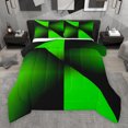 thumbnail image 1 of Manfei Adult Modern Abstract Bedding Comforter Set, Fashion Stripe Triangle Twin Comforter Sets, Black Green Minimalst Reversible Bedding Set, Luxury Bedroom Decor, 2 Pieces, 1 of 9