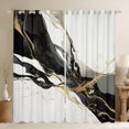 thumbnail image 1 of Manfei Adult Modern Marbling Curtains Pack of 2 (42x84 Each), Chic Abstract Marble Curtains Blackout, Black Gold Fashion Bedroom Curtains, Living Room Curtains Decor, 1 of 6
