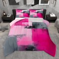thumbnail image 1 of Manfei Adult Pink Watercoor Bedding Comforter Set, Abstract Ombre Twin Comforter Sets, Fashion Oil Printing Reversible Bedding Set, Luxury Bedroom Decor, 2pcs, 1 of 9