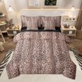 thumbnail image 1 of Manfei Aesthetic Brown Bedding Comforter Set 7-Piece, Leopard Cheetah Print King Bedding Sets, Wild Animal Bed Sheets, Lightweight Room Decor, 1 of 7