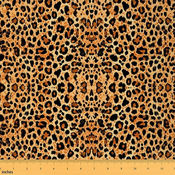 Manfei Aesthetic Brown Black Sewing & Crafting Fabric (3 Yards), Snake Print Home Decor Fabric by the Yard, Wild Animal DIY Fabric