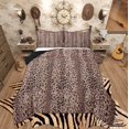 thumbnail image 1 of Manfei Aesthetic Brown Queen Comforter Set, Leopard Cheetah Print Bedding Sets, Wild Animal Bedding Comforter Set, Lightweight Room Decor Reversible 3-Piece, 1 of 8