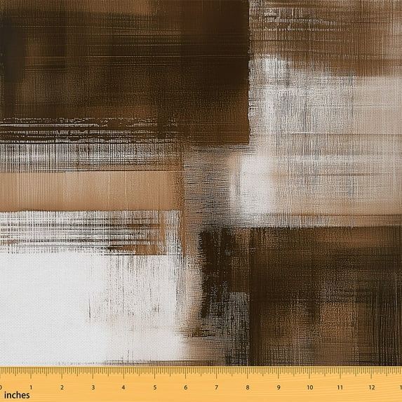 Manfei Aesthetic Brown Sewing & Crafting Fabric (1 Yard), Watercolor Ombre Home Decor Fabric by the Yard, Vintage Oil Painting Fabric by the Yard, Stylish Living Room Decorative
