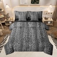 thumbnail image 1 of Manfei Aesthetic Gray Twin Bedding Sets 7-Piece, Cheetah Leopard Print Bedding Comforter Set, Safari Wildlife Sheet Sets, Ultra Soft Bedroom Decor, 1 of 7