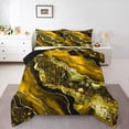 thumbnail image 1 of Manfei Aesthetic Marble Queen Comforter Set,Luxury Style Bedding Sets,Gold Black Bedding Comforter Set For Teens,Breathable Bedroom Decor Reversible,3-Piece, 1 of 8