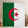 thumbnail image 1 of Manfei Algerian Flag Kitchen Curtains,Patriotic Theme Art Black Out Curtains Pack of 2 (42x63 Each),Green White Red, 1 of 7