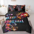 thumbnail image 1 of Manfei American Ball Sport 7-Piece Twin Bedding Sets,Teens Rugby Sport Bedding Comforter Set,Rainbow Splash Ink Sheet Sets For Boys,Luxury Bedroom Decor Reversible, 1 of 8