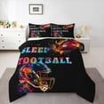 thumbnail image 1 of Manfei American Rugby Games Bedding Comforter Set,Teens Rugby Sport Twin Comforter Sets,Rainbow Splash Ink Bedding Set For Boys,Luxury Bedroom Decor Reversible,2 Pieces, 1 of 8