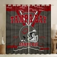 thumbnail image 1 of Manfei American Football City Curtains and Drapes (52x84),Tampa Bay Blackout Curtains for Bedroom,Brown Rugby Helmet Curtains Pack of 2 (52x84) For Boys,Lightweight Room Decoration, 1 of 6
