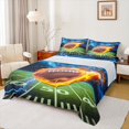 thumbnail image 1 of Manfei American Football Full Size Sheets, Rugby Sport Bed Sheets, Football Field Sheet Sets, Super Cozy Room Decor 4-Piece, 1 of 7