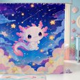 thumbnail image 1 of Manfei Amphibian Axolotl Print Shower Curtain 72Wx72L,Colorful Animal Bathroom Curtain, 1 of 5