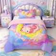 thumbnail image 1 of Manfei Amphibian Axolotl Print Twin Comforter Sets,Magical Animal Bedding Set,Pink Reversible,2-Piece,1 Comforter and 1 Pillowcase, 1 of 7