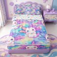 thumbnail image 1 of Manfei Amphibian Axolotl Print Zipper Twin Comforter Sets with Fitted Sheet and 2 Pillowcases,Aquatic Animal Zipper Bedding Set,Colorful Stars Reversible,4pcs, 1 of 7
