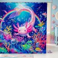 thumbnail image 1 of Manfei Amphibian Print Shower Curtain 72Wx78L,Magical Axolotl Bath Curtain, 1 of 5