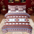 thumbnail image 1 of Manfei Ancient Aztec Theme 7pcs Bedding Comforter Set,Boho Tribal Gemetric Queen Bedding Sets,Red Blue White Queen Sheet Sets For Adults,Ultra Soft Home Decor Reversible, 1 of 8