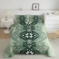 thumbnail image 1 of Manfei Ancient Aztec Theme Bedding Comforter Set,Green Geometric Geometry Twin Comforter Sets,Boho Bohemain Flower Bedding Set,Microfiber Bedroom Decorative Reversible,2-Piece, 1 of 8