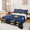 thumbnail image 1 of Manfei Ancient Aztec Theme Full Size Sheets,Darkblue Geometric Geometry Bed Sheets,Boho Bohemain Flower Sheet Sets,Microfiber Bedroom Decorative,4pcs, 1 of 7