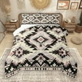thumbnail image 1 of Manfei Ancient bohemian Aztec Bedding Comforter Set,Boho Tribal Gemetric Twin Comforter Sets,Beige Black Gray Bedding Set For Men Women,Super Cozy Room Decor Reversible,2-Piece, 1 of 8